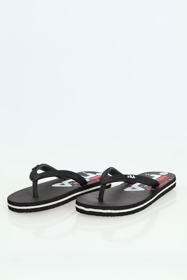 Boys Mars Flip Flop - Black/Red