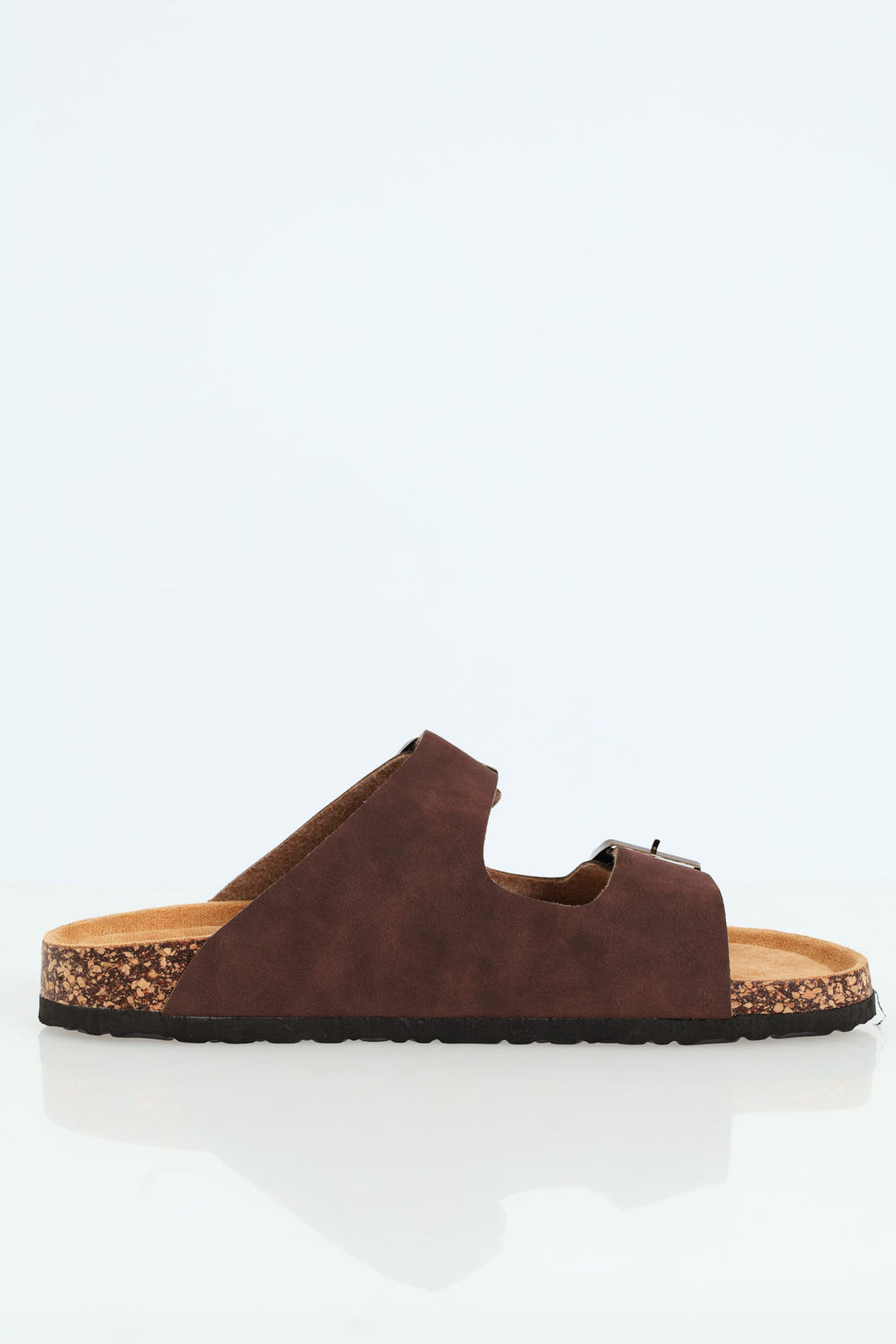 Double Buckle Comfort Sandal - Chocolate