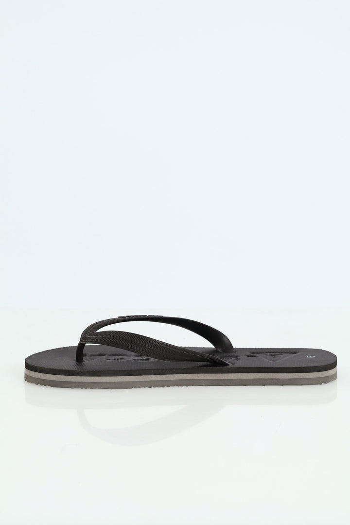 Mens Basic Embossed Eva Slop Sandal - Black