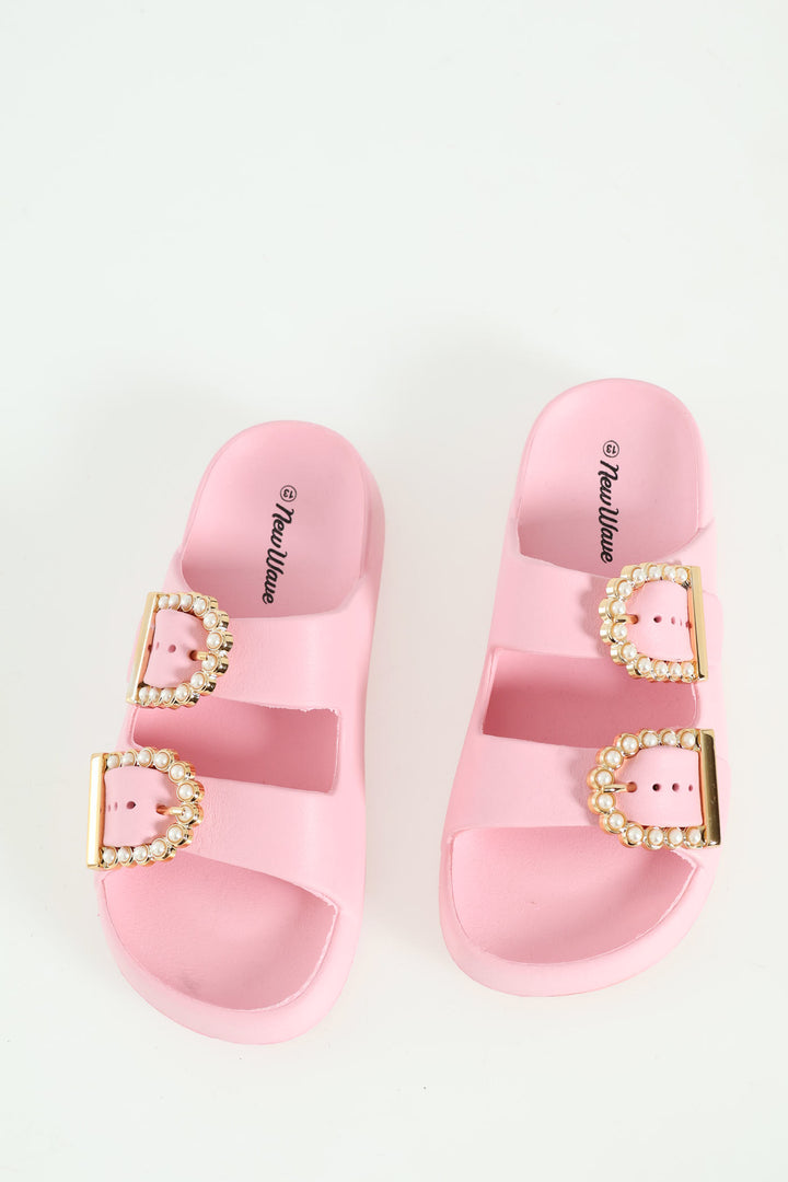 Girls Pink Moulded Health Sandal - Pink