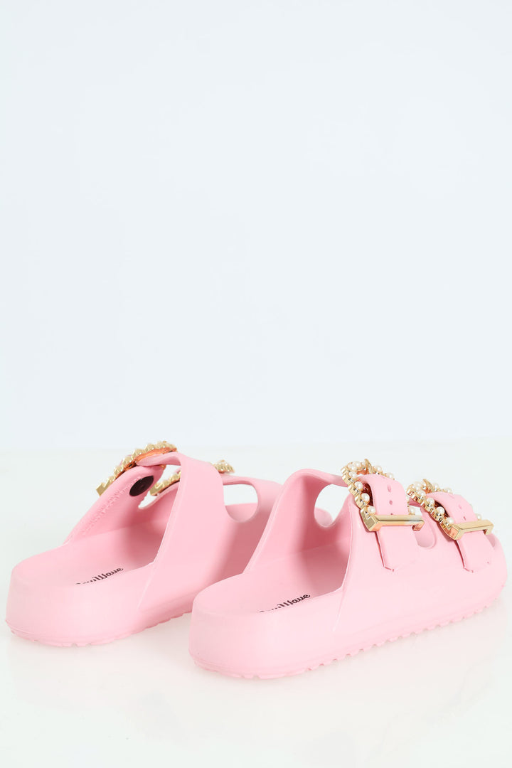 Girls Pink Moulded Health Sandal - Pink