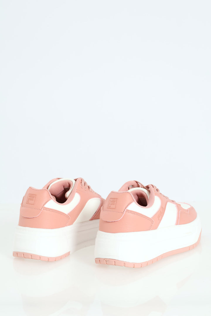 Reagan Platform Chunky Sneaker-White/Pink