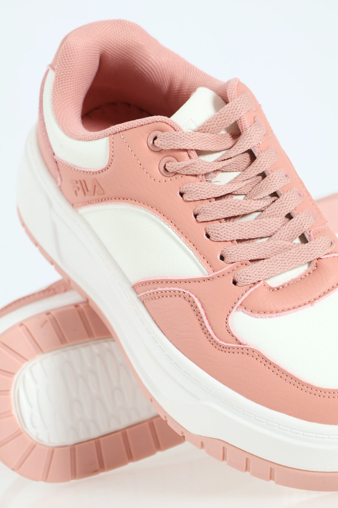 Reagan Platform Chunky Sneaker-White/Pink