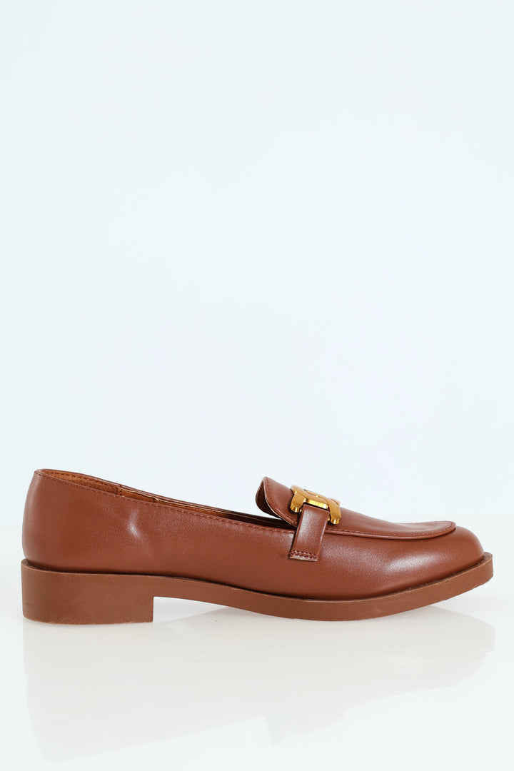 Smart Chain Burnish Fashion Loafer - Brown