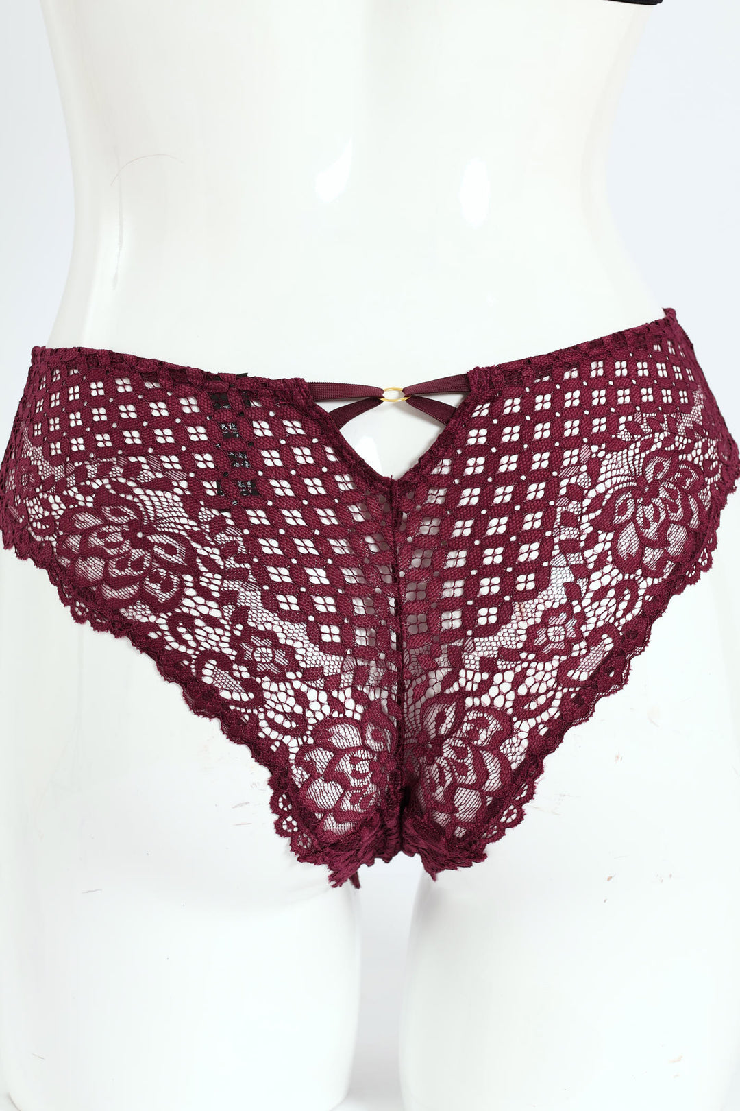 Full Lace Midi Panty - Wine