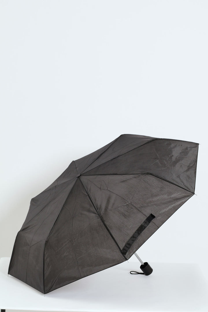 Compact 3 Fold Umbrella - Black