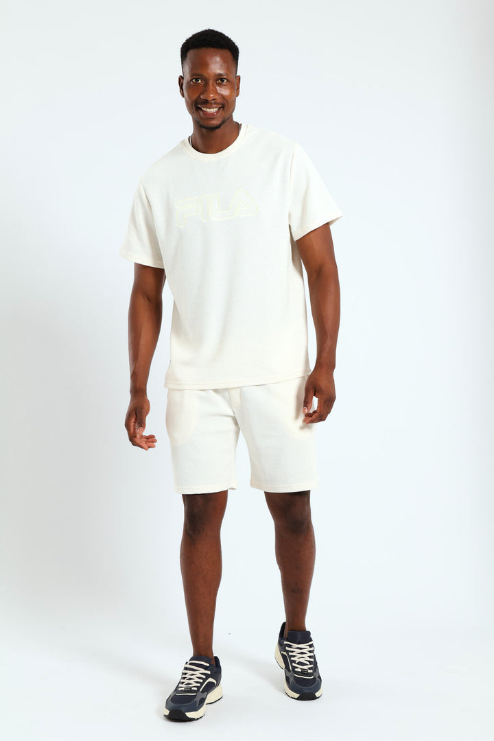 Caleb Waffle T-Shirt - Beige