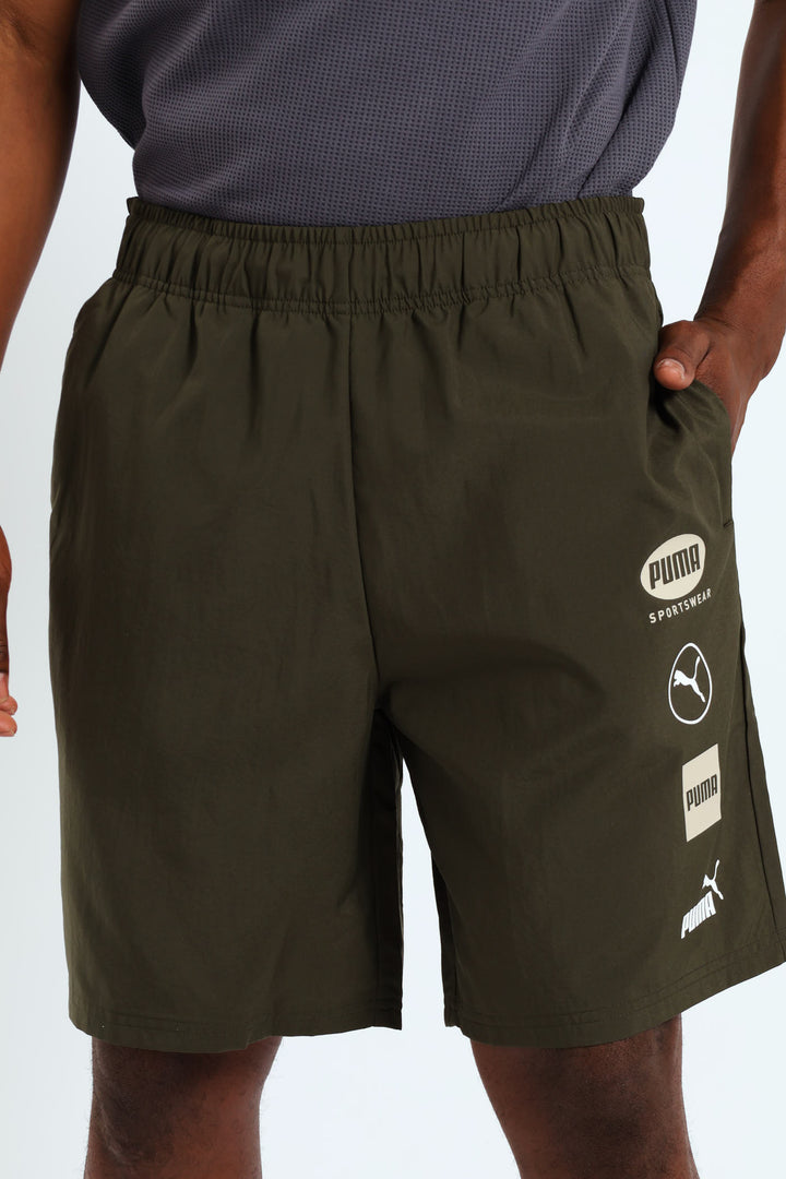 Power Graphic Woven Shorts - Fatigue