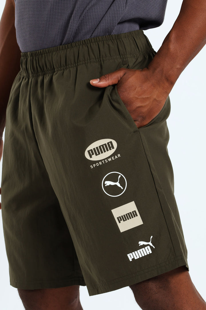 Power Graphic Woven Shorts - Fatigue