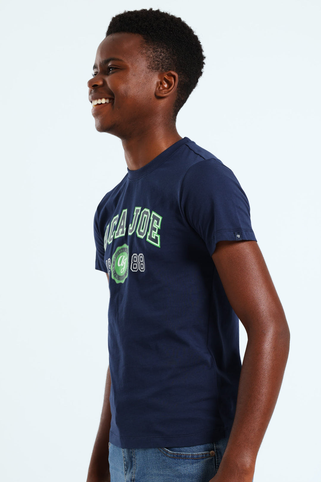 Boys Varsity Print Tee - Navy