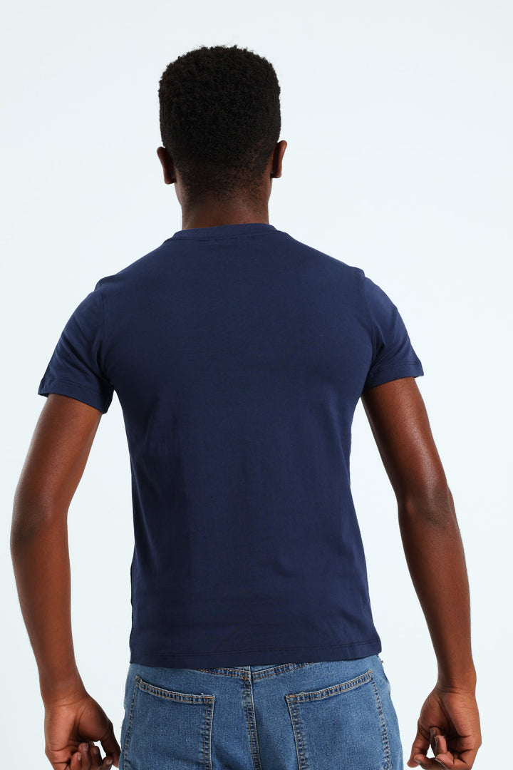 Boys Varsity Print Tee - Navy