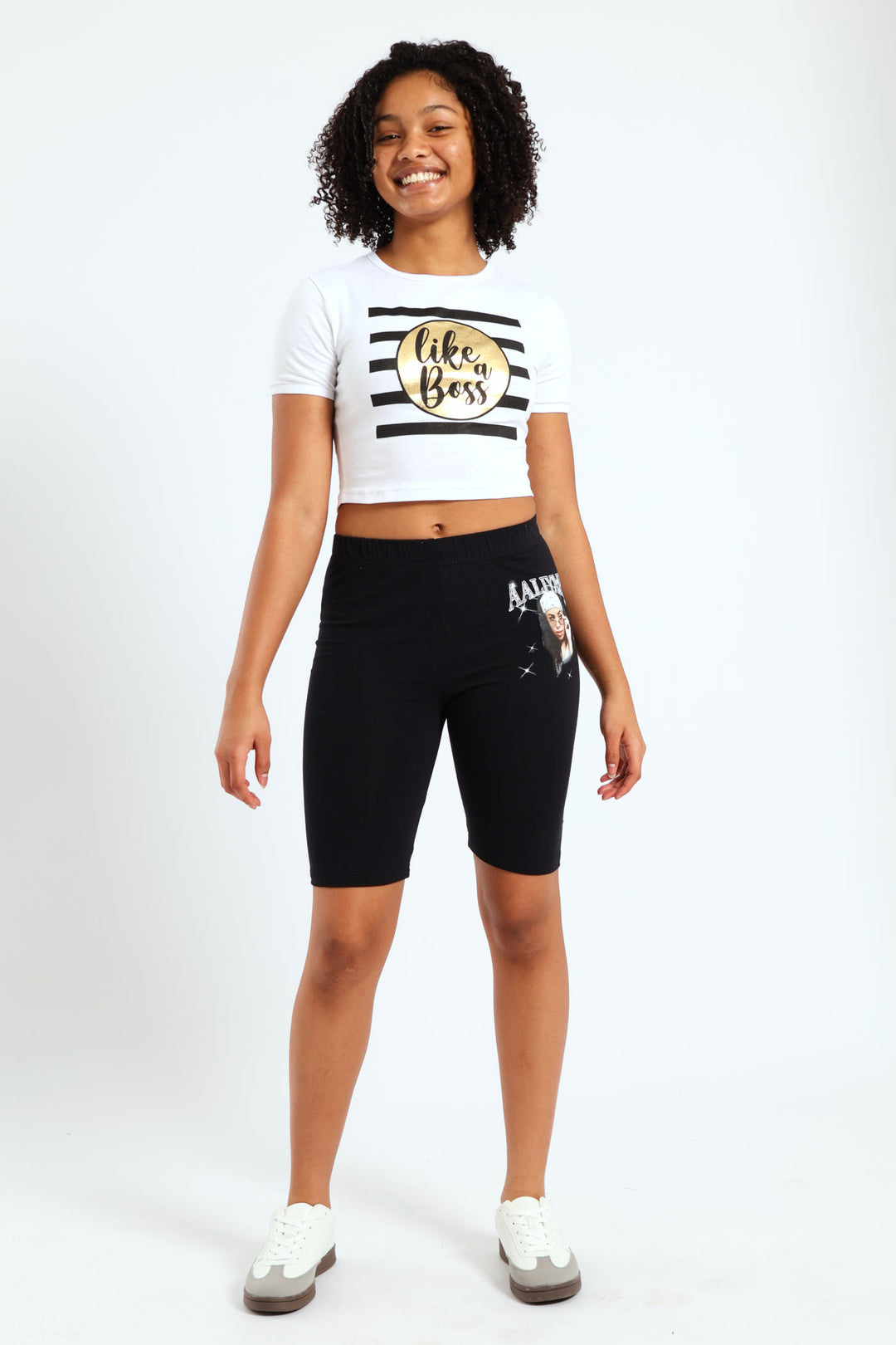 Girls Aaliyah Cycle Shorts - Black