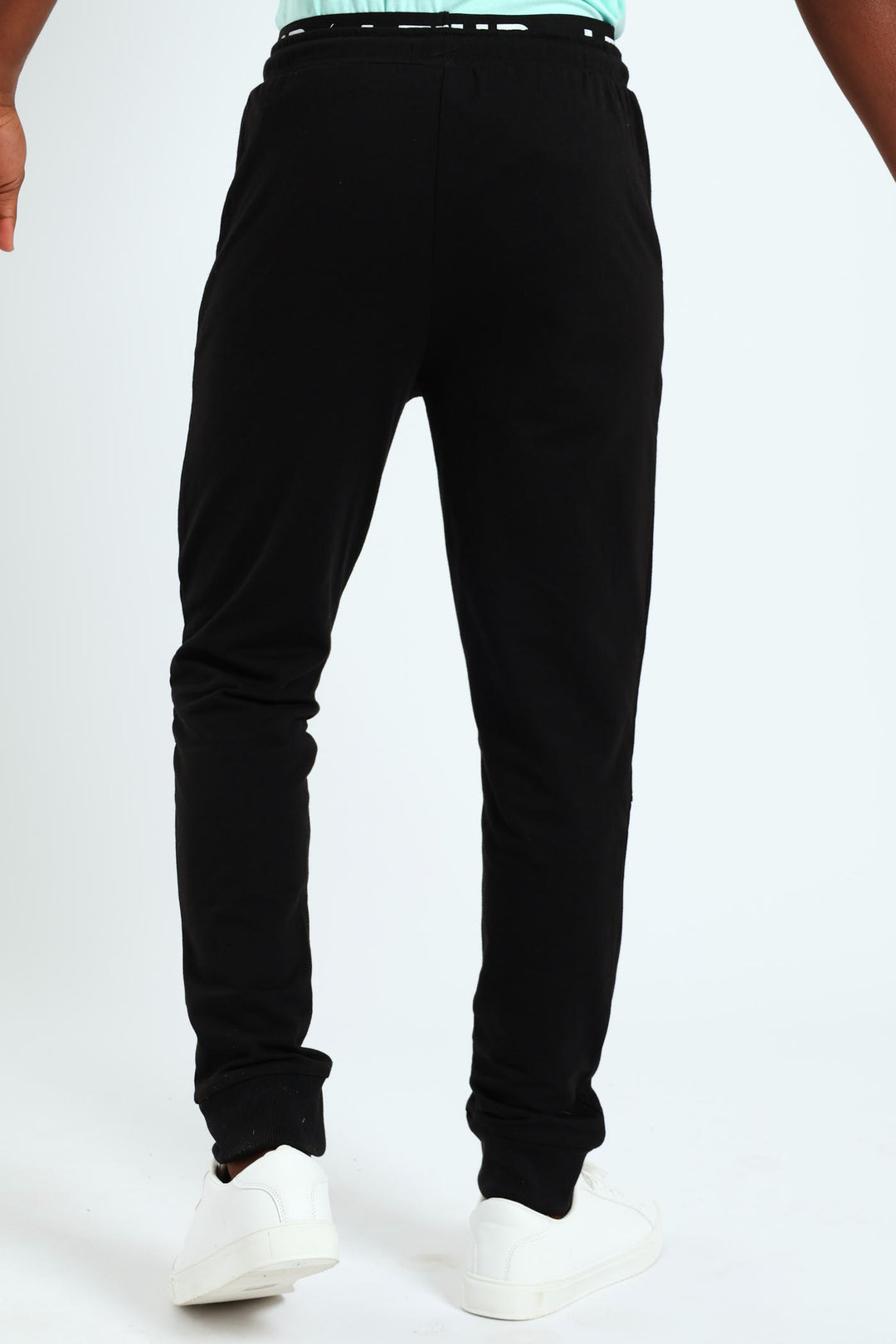 Boys Elastic Waist Fleece Bottoms - Black