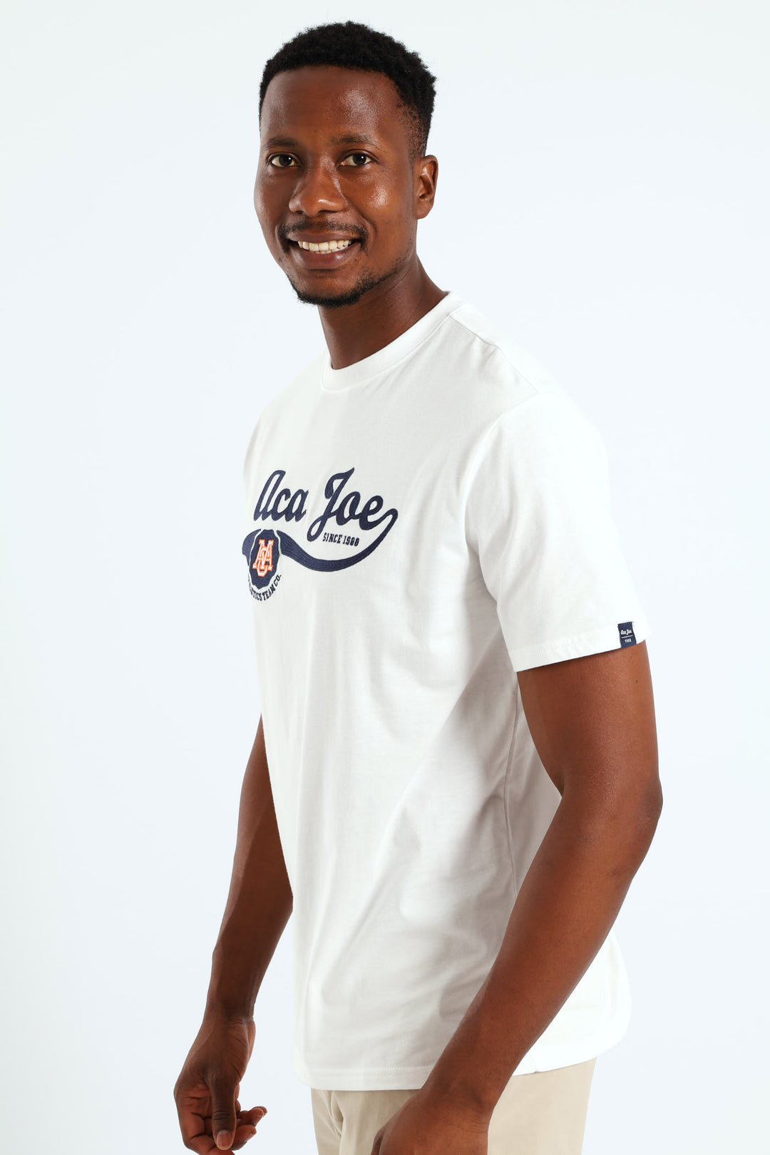 Tail Logo Embroidered Tee - White