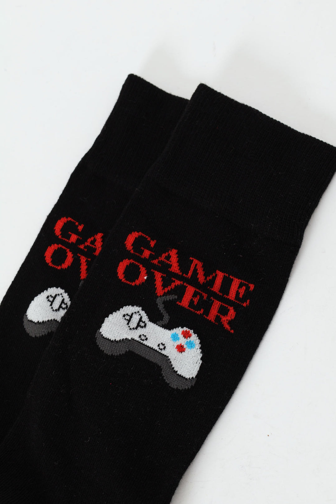 Single Game Over Anklet Socks - Black