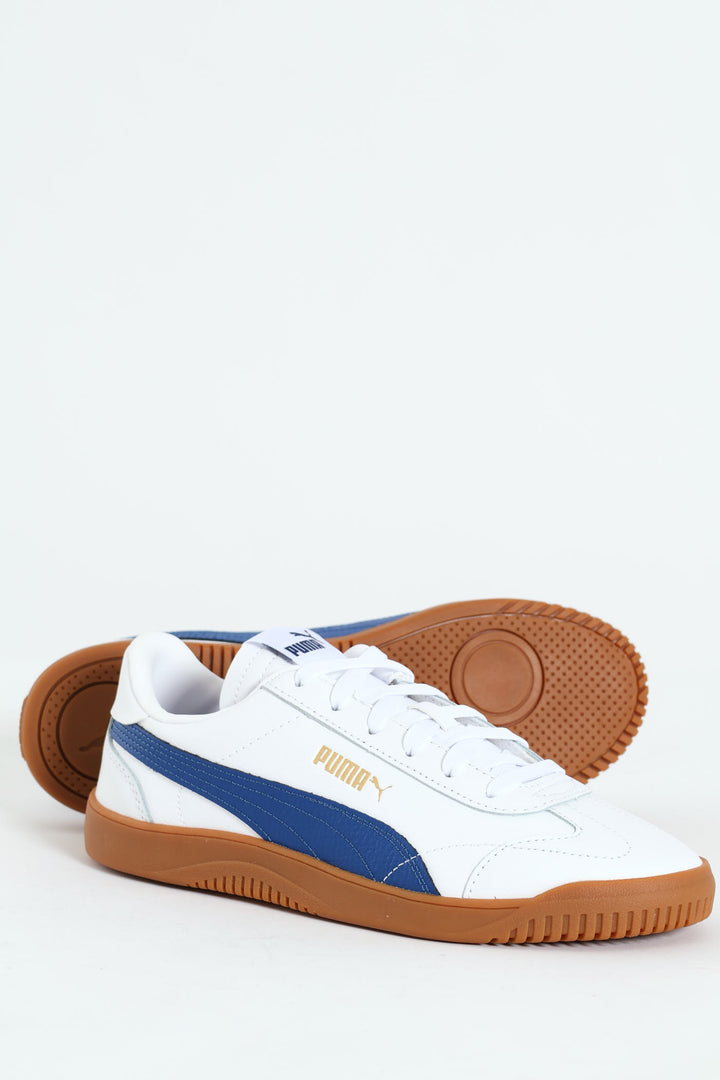 Club 5V5 Sneaker With Gum Sole - White/Blue