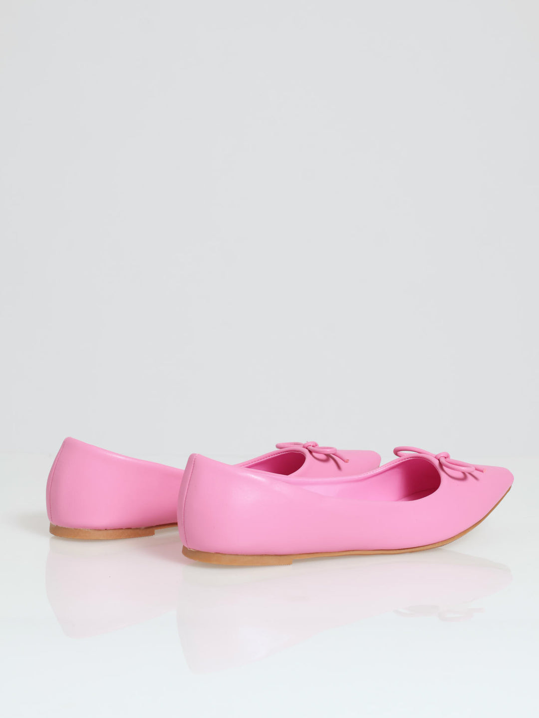 Pointed Bow Pumps - Pink