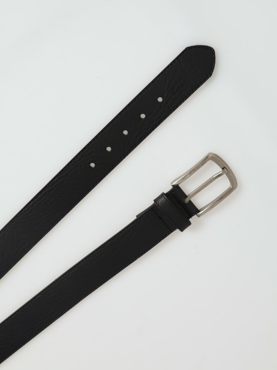 Casual Belt With Contrast Stitiching - Black