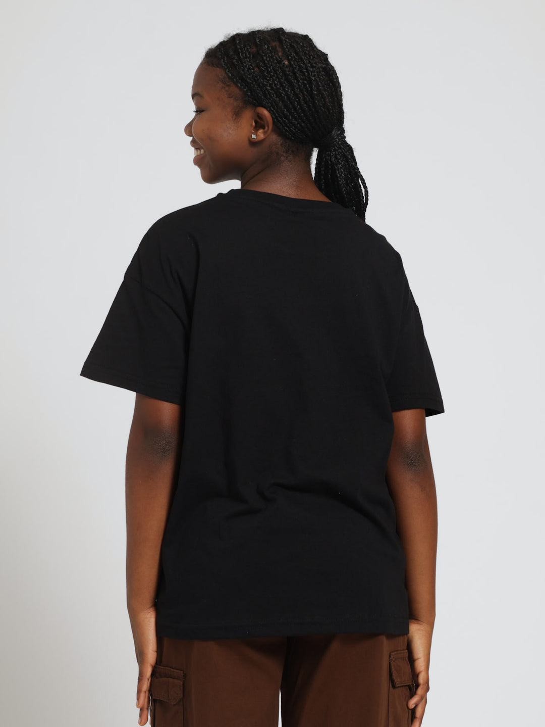 Girls Oversized Tee - Black