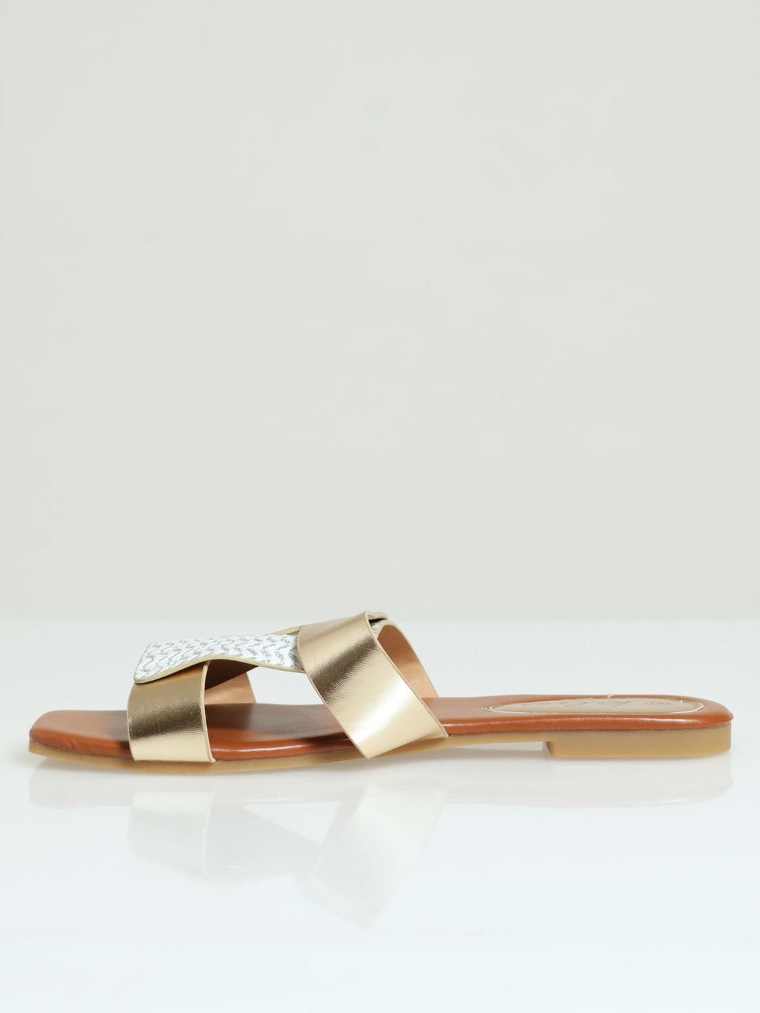 Multi Fabric H-Mule Sandal