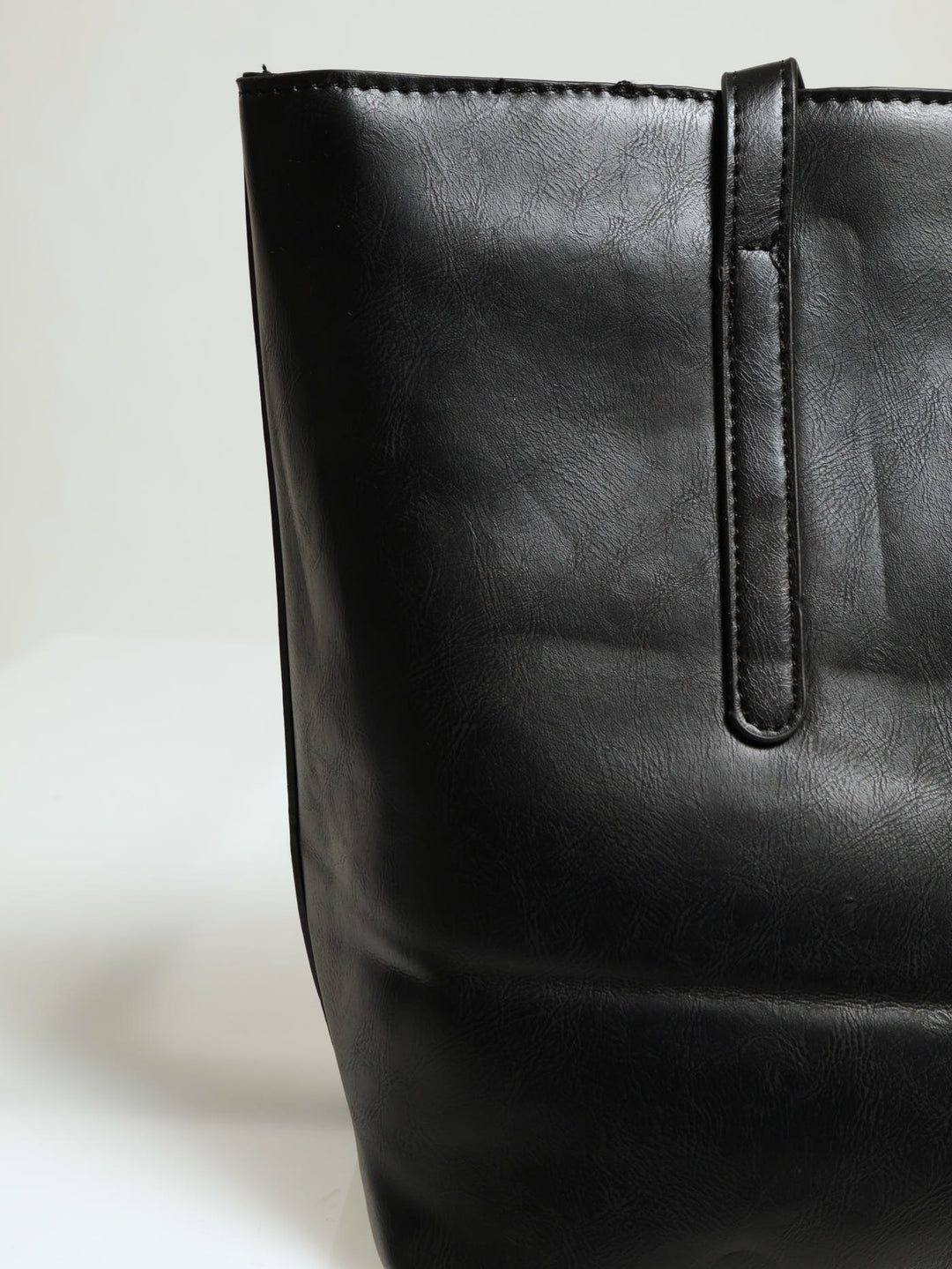 Panelled Shopper Bag - Black