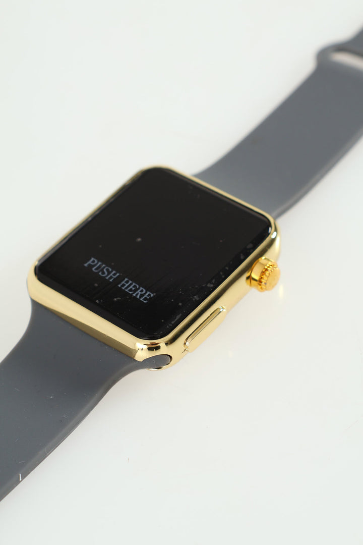 Digital Square Face Watch - Gold