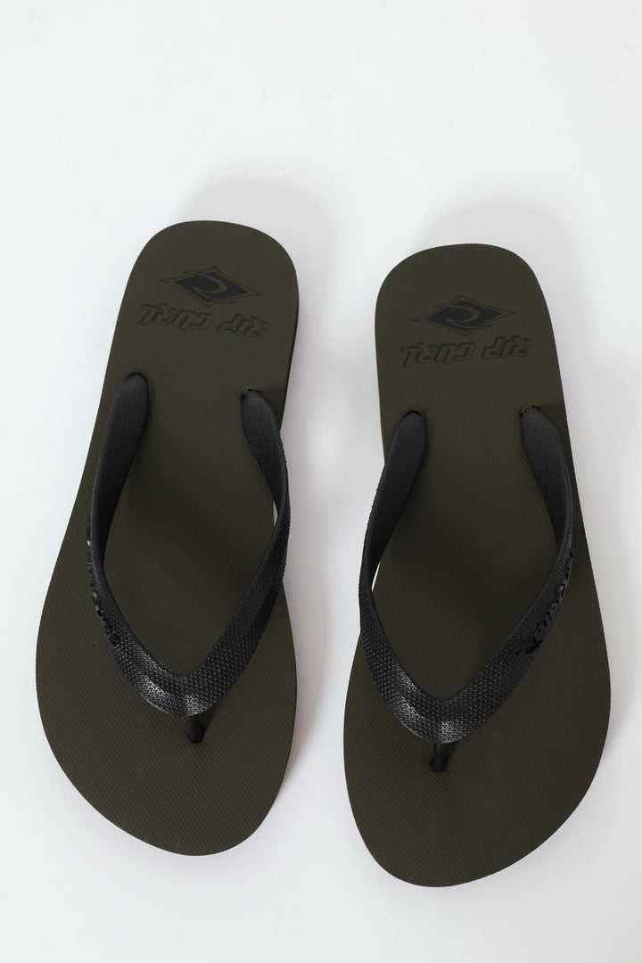 Icons Of Surf Bloom Open Toe Flip Flop - Khaki