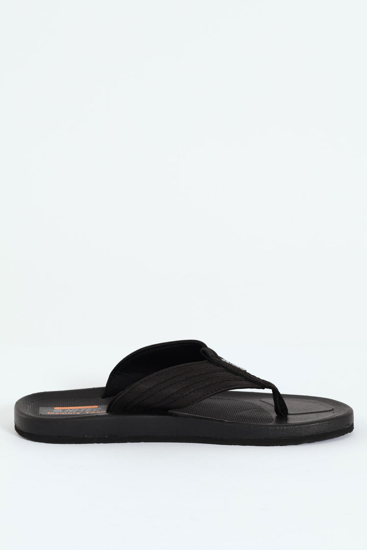 Marina Molded Wide Vamp Sandal - Black