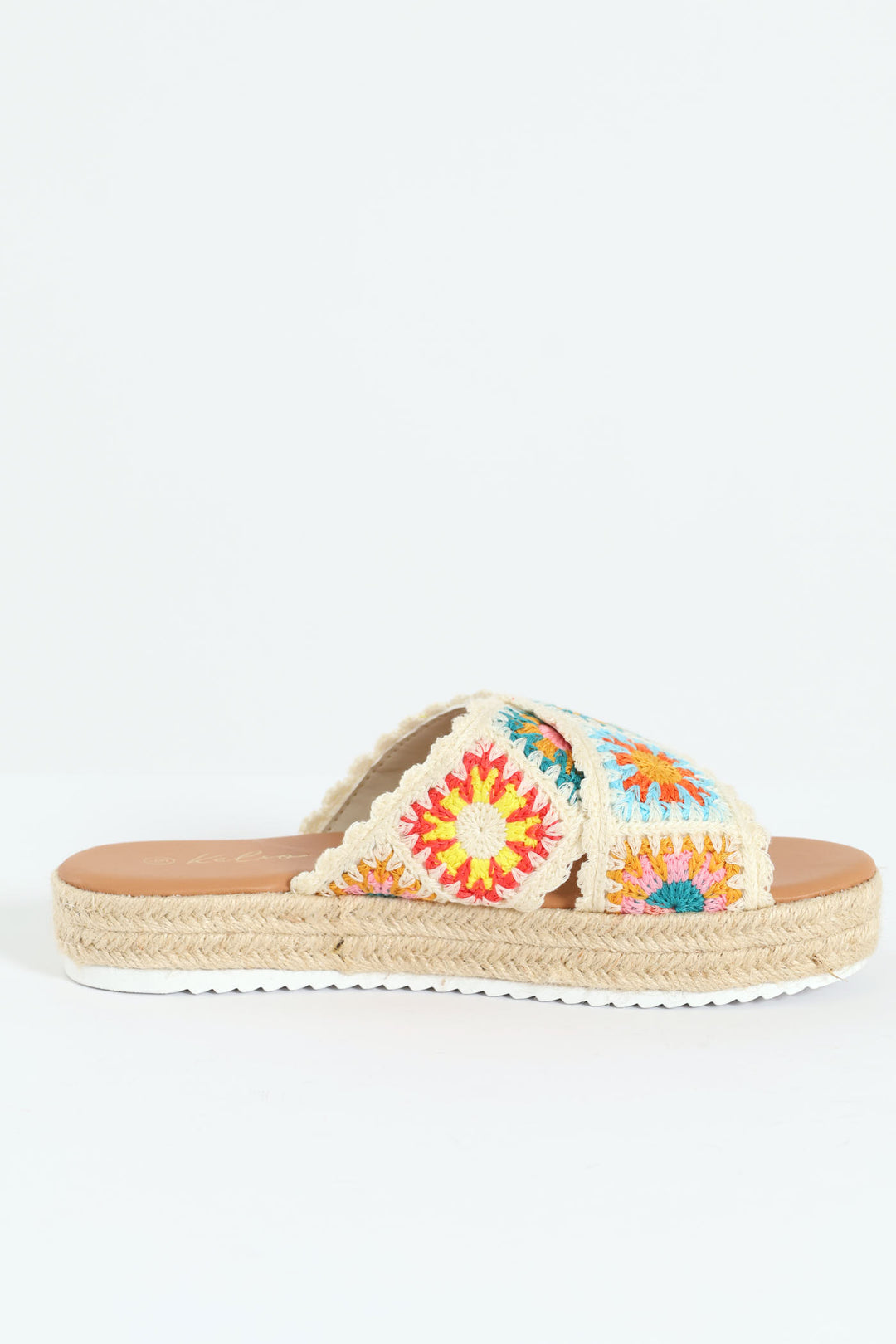 Crossover Crochet Espadrille Flat Sandal