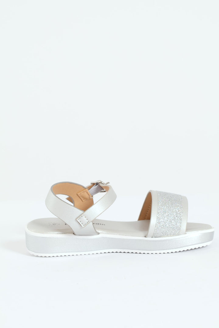 Girls Scarlett Open Sandal - Silver