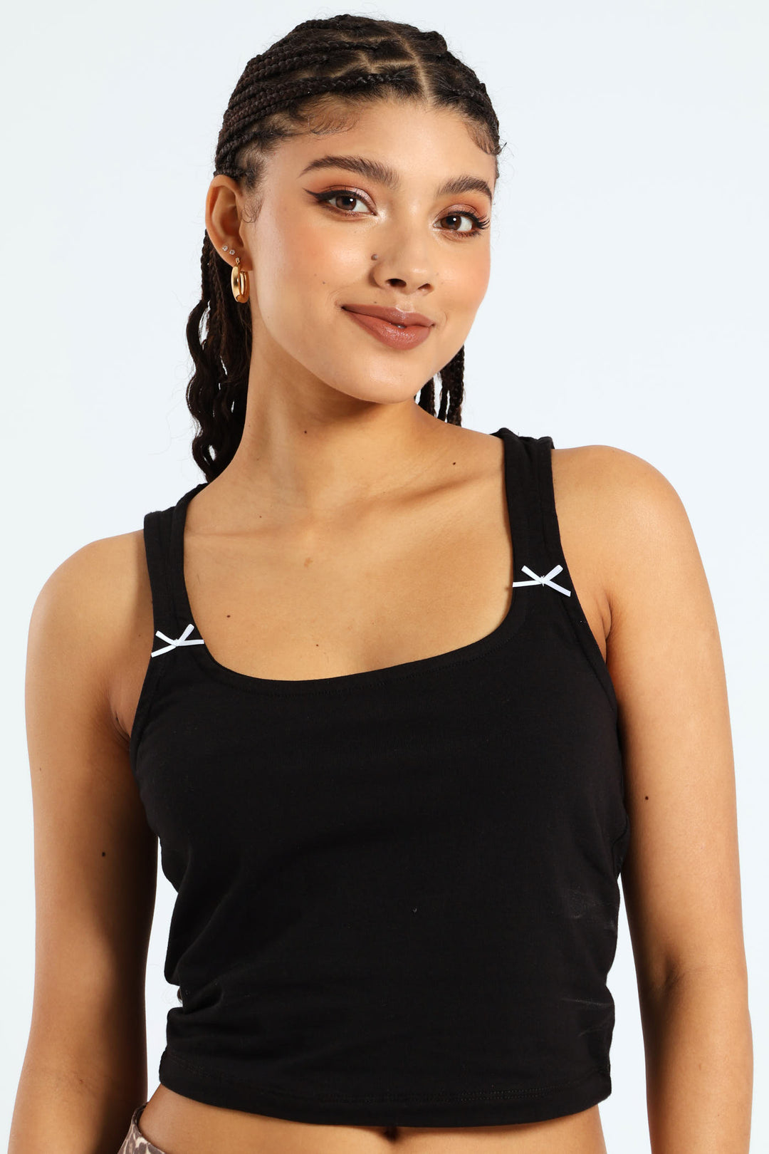 Bow Tank Top - Black