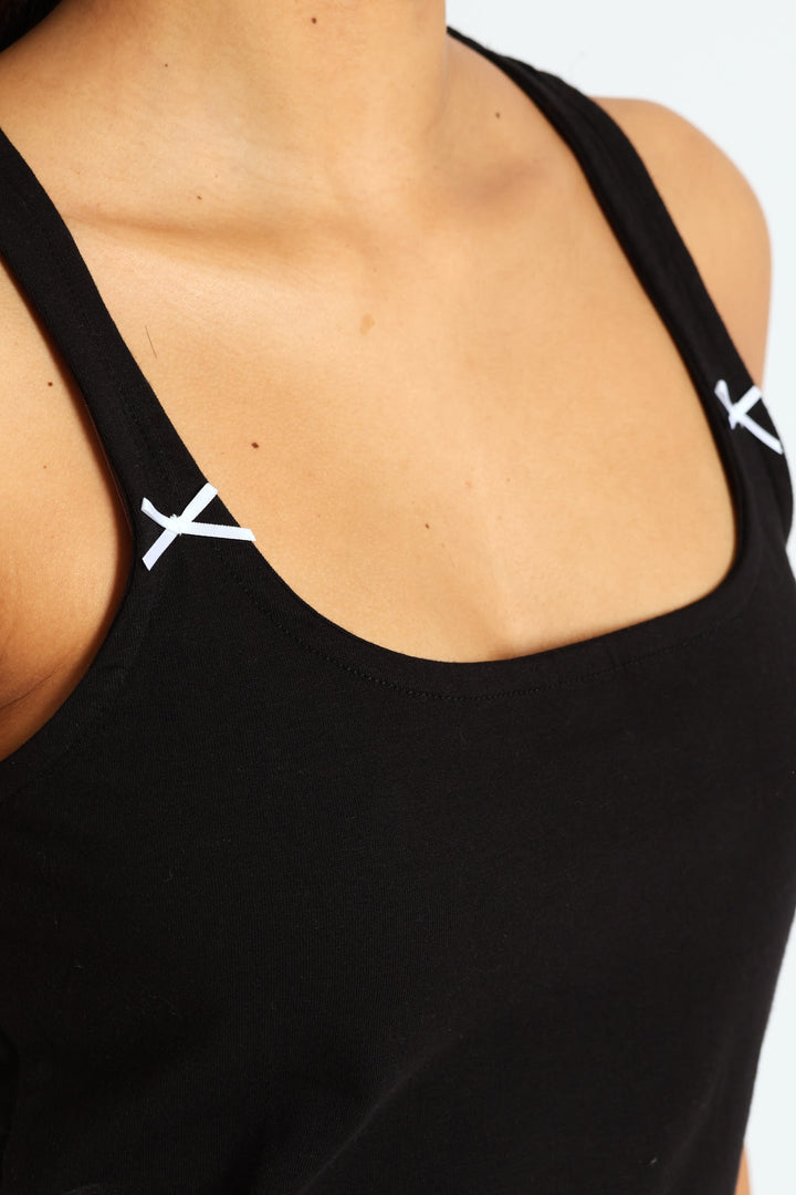 Bow Tank Top - Black