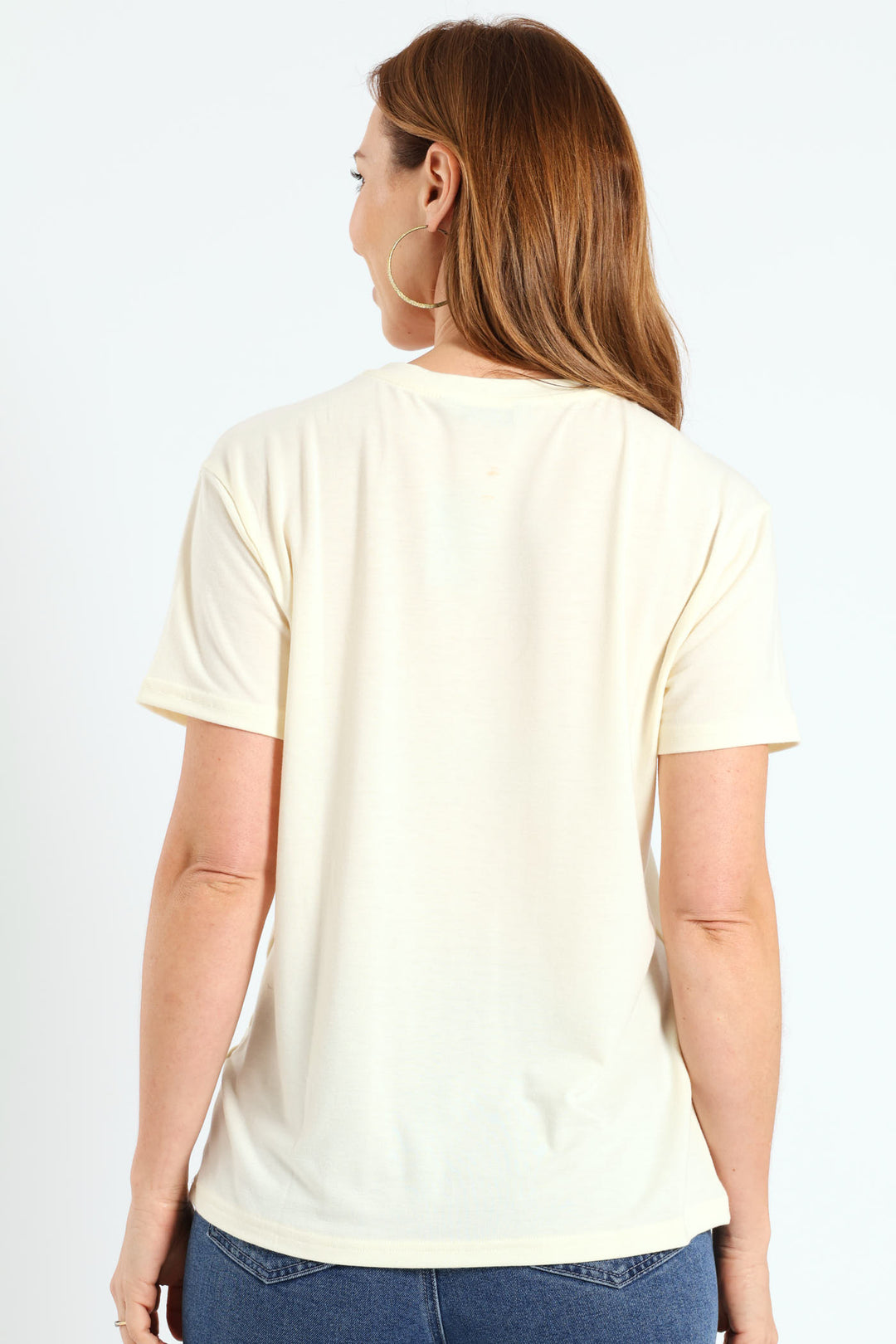 Floral Embroidered Tee - Ivory