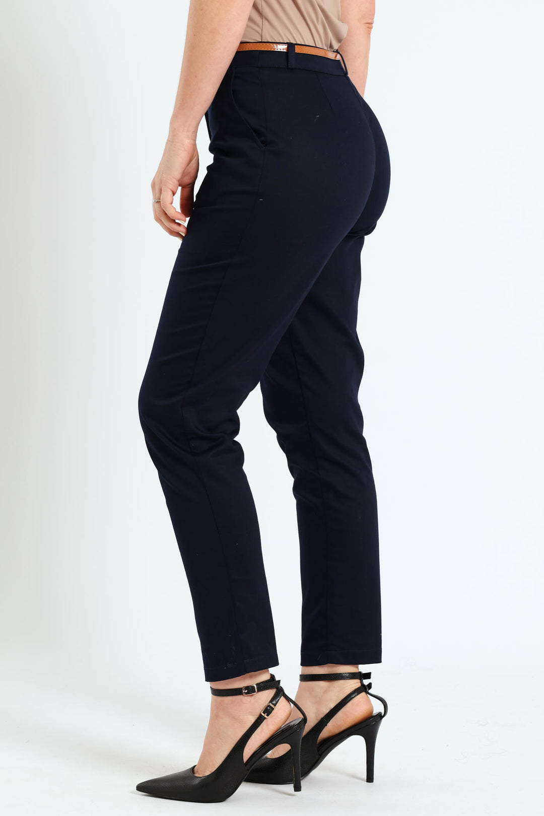 Chino Belted Pant - Navy