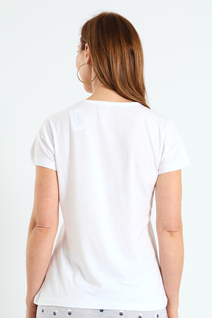 Crew Neck Modal Tee - White