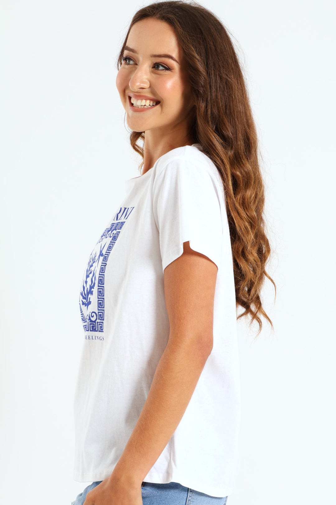 Santorini Marine Tee - White