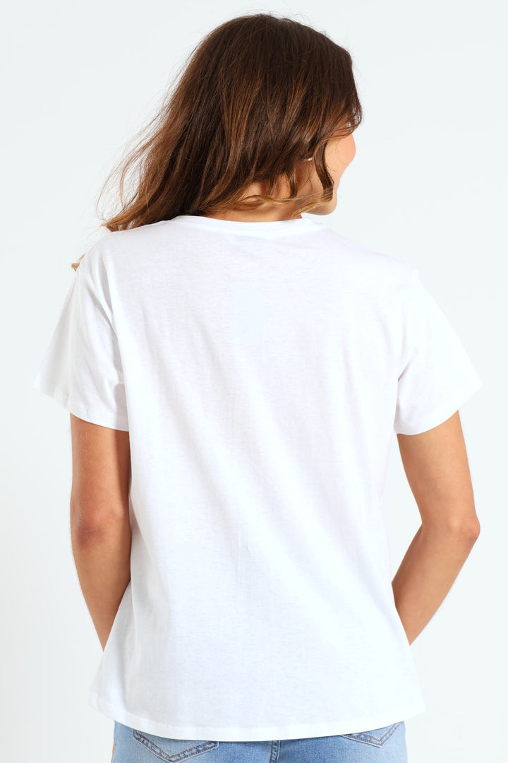 Santorini Marine Tee - White