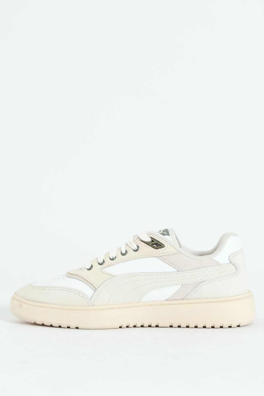 Double Court Mix Sneaker - White