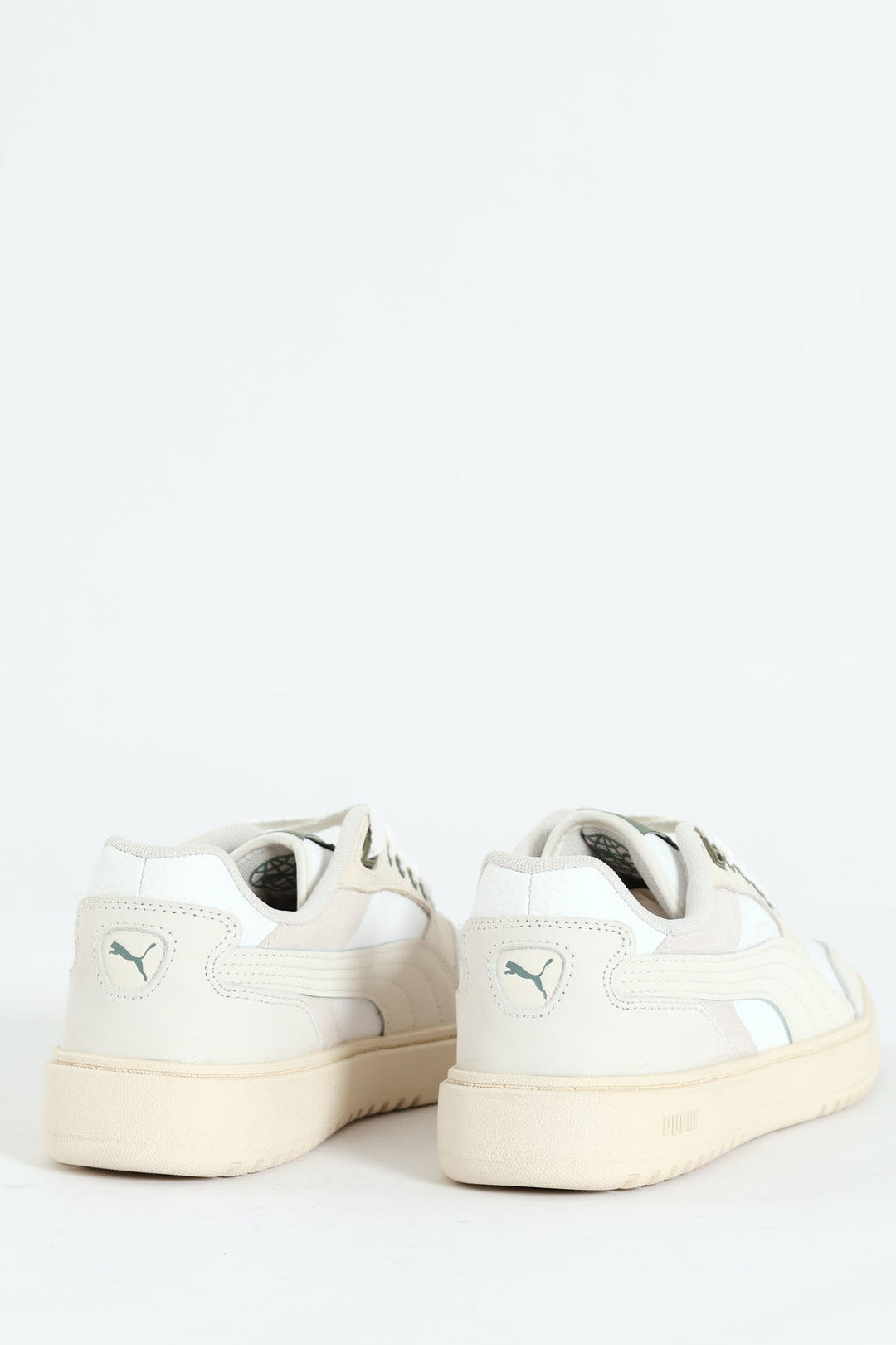 Double Court Mix Sneaker - White