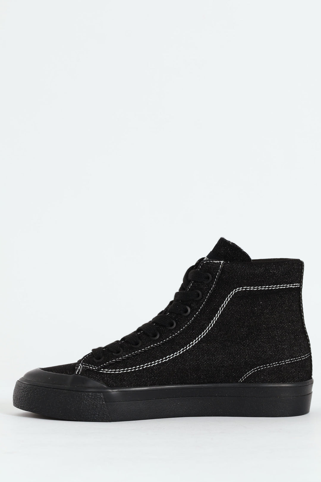 LS2 Mid Contrast Stitch Lace Up Sneaker - Black