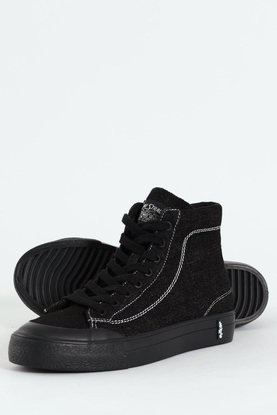 LS2 Mid Contrast Stitch Lace Up Sneaker - Black