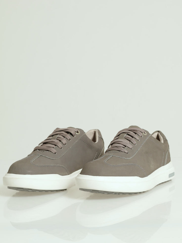 Seve Panelled T-Toe Lace Up Sneaker - Grey