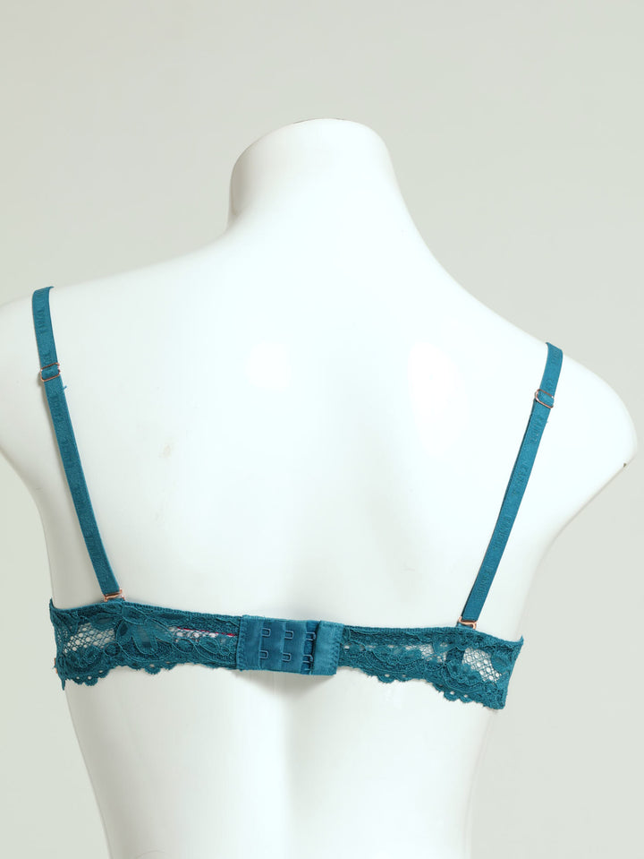 2 Pack Galloon Lace Mulitway Bra - Emerald/Black