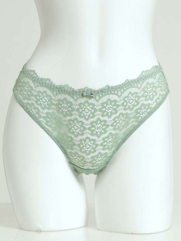 Full Lace Bikini Panty - Sage