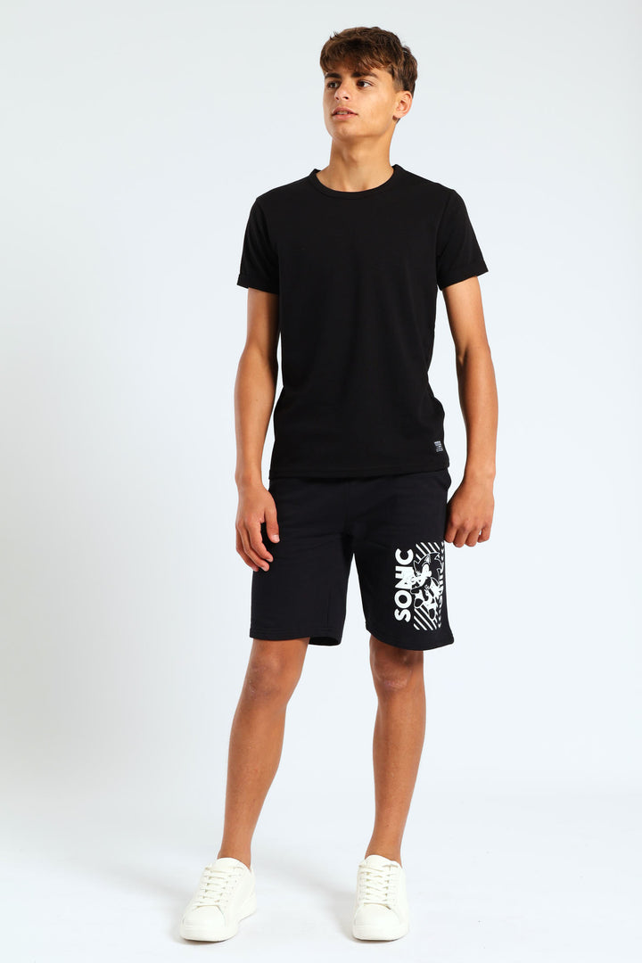 Boys Textured Tee - Black