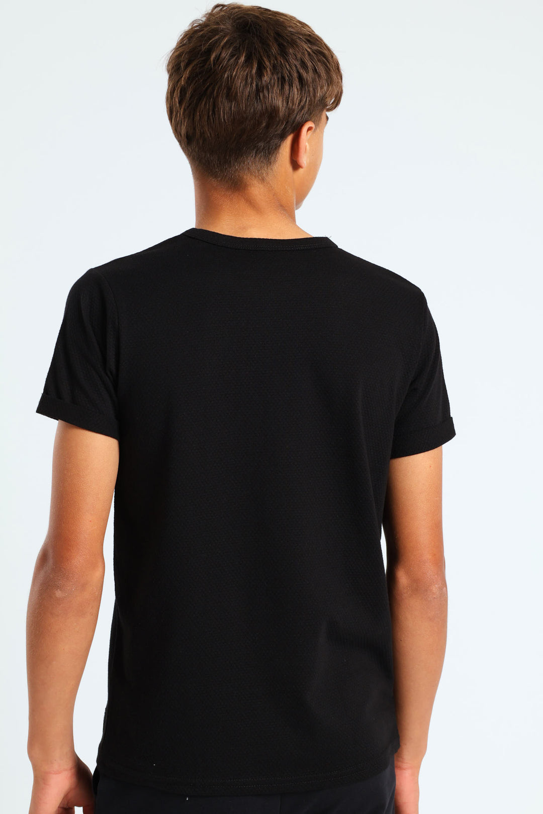 Boys Textured Tee - Black