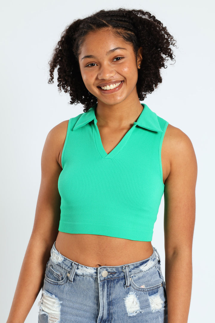 Girls Seamless Golfer - Green