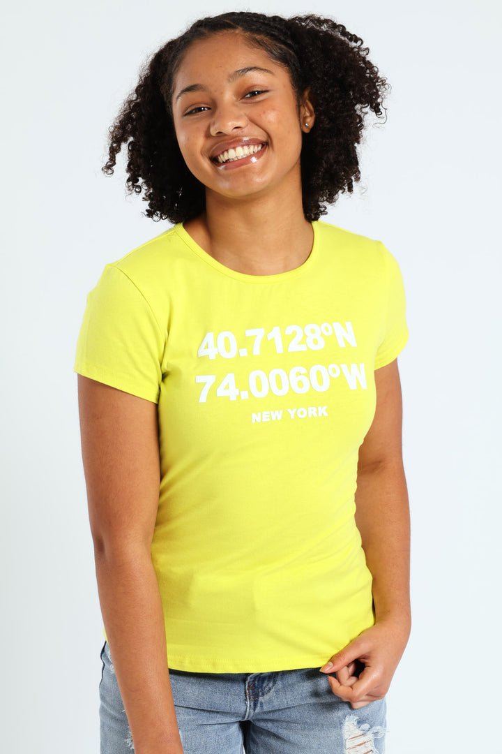 Girls Regular Tee - Lime