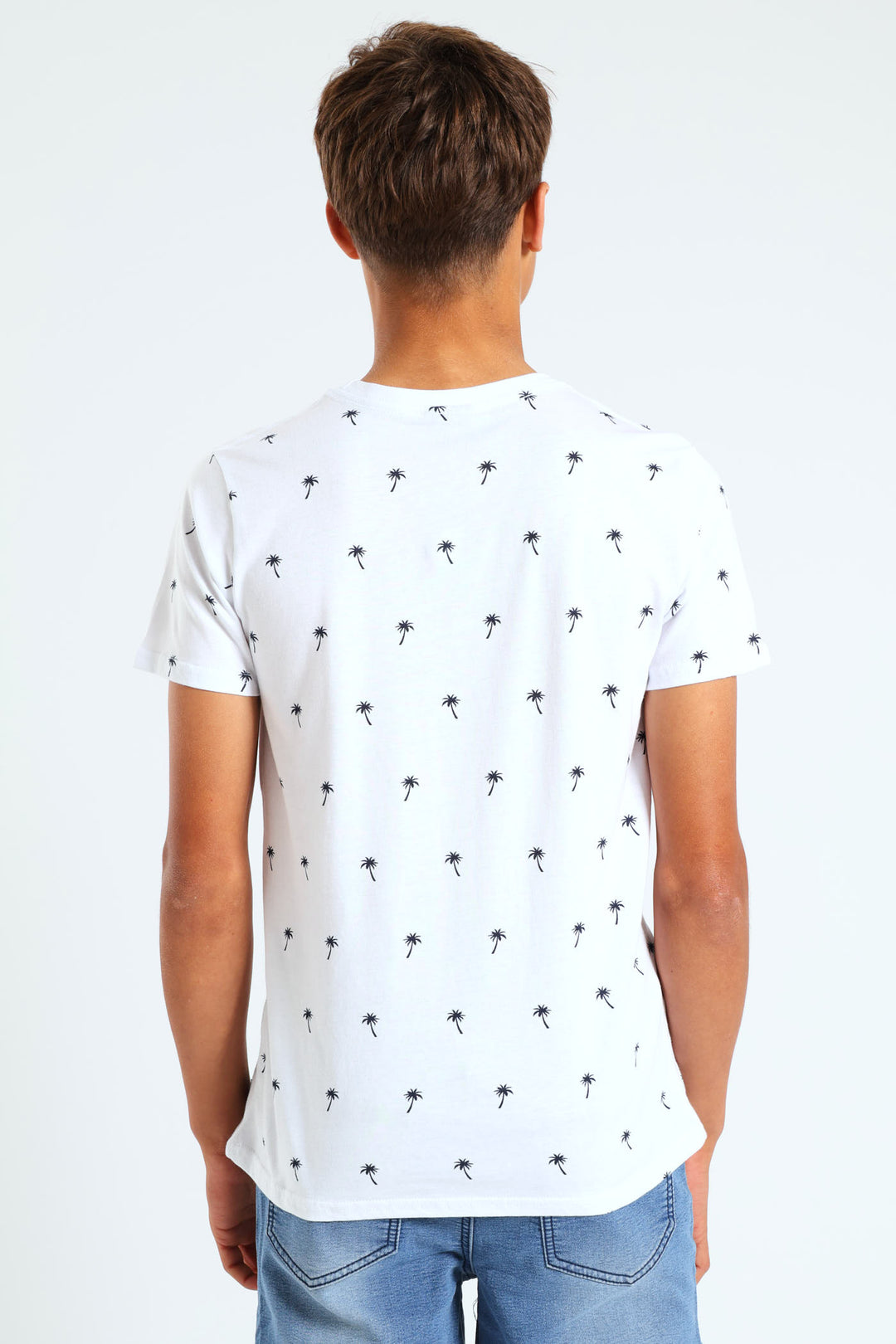 Boys Palm Tree Tee - White