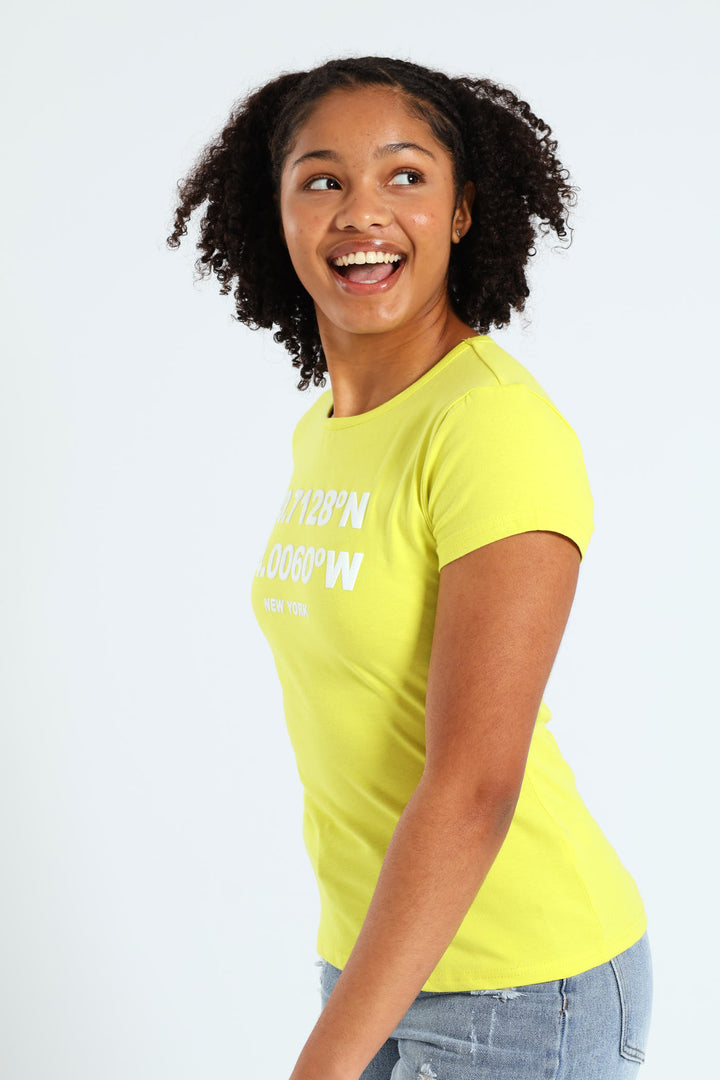 Girls Regular Tee - Lime